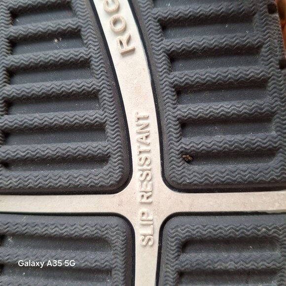 Rockport Women's 9XW Navy Blue Leather Sneakers Wide Fit Gold Glittery Comfort - Picture 13 of 14